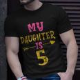 Hearts 5Th Bday For Daughter From Mom Dad Unisex T-Shirt Gifts for Him