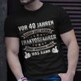 Herren 40. Geburtstag Traktor T-Shirt, Landwirt & Treckerfahrer Motiv Geschenke für Ihn