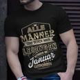 Herren Alle Männer Sind Gleich Legenden Werden Januar Geboren T-Shirt Geschenke für Ihn