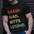 Herren Bäcker Mann Mythos Legende T-Shirt Geschenke für Ihn