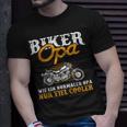 Herren Biker Opa Cooler Motorrad Fahrer Großvater Geschenk T-Shirt Geschenke für Ihn