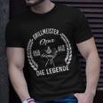 Herren Grillmeister Opa Der Mann Die Legende T-Shirt Geschenke für Ihn