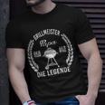 Herren Grillmeister Papa Die Legende V2 T-Shirt Geschenke für Ihn