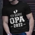 Herren Ich Werde Opa 2022 Schwangerschaft Verkünden T-Shirt Geschenke für Ihn