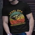 Herren Level Opa Freigeschaltet Vatertag T-Shirt Geschenke für Ihn