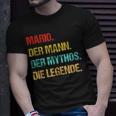 Herren Mario Der Mann Der Mythos Die Legende T-Shirt Geschenke für Ihn