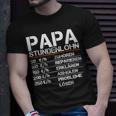 Herren Papa Stundenlohn Witzig Geschenk Lustiger Spruch Vater T-Shirt Geschenke für Ihn