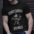 Herren Schritt Zurück Opa Grillt T-Shirt Geschenke für Ihn