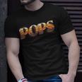 Herren T-Shirt Pops The Man Mythos Legende, Lustige Witze für Opas Geschenke für Ihn