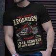 Herren T-Shirt zum 75. Geburtstag, Biker-Motiv mit Chopper 1948 Geschenke für Ihn