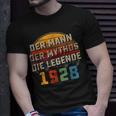 Herren Vintage Der Mann Mythos Die Legende 1928 95 Geburtstag T-Shirt Geschenke für Ihn