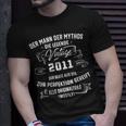 Herren Vintage Der Mann Mythos Die Legende 2011 12 Geburtstag T-Shirt Geschenke für Ihn