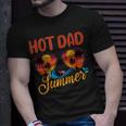 Mens Hot Dad Summer Father Grandpa Vintage Tropical Sunglasses T-Shirt Gifts for Him