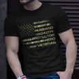 Husband Daddy Protector Hero Veteran Usa Flag Camouflage Dad Gift For Mens Unisex T-Shirt Gifts for Him