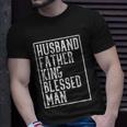 Husband Father King Blessed Man Black Pride Dad Gift Unisex T-Shirt Gifts for Him