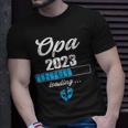 Ich Werde Opa 2023 Loading Schwangerschaft Verkündung V2 T-Shirt Geschenke für Ihn