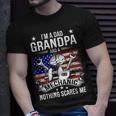 Im A Dad Grandpa Mechanic Quotes American Flag Patriotic Gift For Mens Unisex T-Shirt Gifts for Him