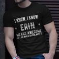 Im Erin Means Awesome Perfect Best Erin Ever Name Erin Unisex T-Shirt Gifts for Him