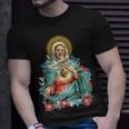 Immaculate Heart Of Mary Our Blessed Mother Catholic VintageUnisex T-Shirt Gifts for Him
