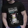 Installing Muscles Unicorn Gym Shirt T-Shirt Geschenke für Ihn