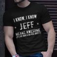 Jeffrey Bedeutet Genial Perfekter Bester Jeff T-Shirt Geschenke für Ihn