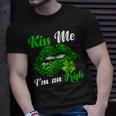 Joke Im An Irish St Patricks Day Lips With Clover T-Shirt Gifts for Him