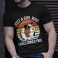 Just A Girl Who Loves Guinea Pigs Vintage Guinea Pig T-Shirt Gifts for Him