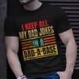 I Keep All My Dad Jokes In A Dad-A-Base Father Dad Vintage T-Shirt Gifts for Him