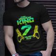Kids Lasertag King Is 7 Years Old Birthday Party Shirt Gift Idea Unisex T-Shirt Gifts for Him