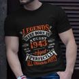 Legend 1943 Vintage 80Th Birthday Born In August 1943 Unisex T-Shirt Gifts for Him