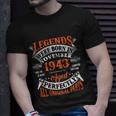 Legend 1943 Vintage 80Th Birthday Born In November 1943 Unisex T-Shirt Gifts for Him