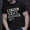 Legend Since December 1984 Geburtstag Bruder Schwester T-Shirt Geschenke für Ihn