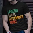 Legend Since December 1992 Retro 30Er Geburtstag T-Shirt Geschenke für Ihn