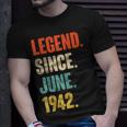 Legend Since Juni 1942 80 Jahre Alt Geschenk 80 Geburtstag T-Shirt Geschenke für Ihn