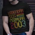 Legendär Seit Februar 2003 Geschenk 20 Geburtstag T-Shirt Geschenke für Ihn