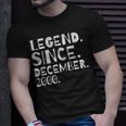 Legende seit Dezember 2000 T-Shirt, Geburtsmonat Design für Männer & Frauen Geschenke für Ihn