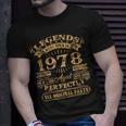 Legenden 1978 Jahrgang, Herren T-Shirt zum 45. Geburtstag Geschenke für Ihn