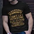 Legenden Februar 1933 - 90. Geburtstag Mann T-Shirt, Retro Design Geschenke für Ihn