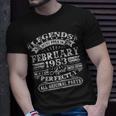 Legenden Februar 1953 Geburtstag, 70 Jahre Jubiläum Mann T-Shirt Geschenke für Ihn