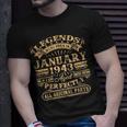 Legenden Wurden Im Januar 1943 Geschenk 80 Geburtstag Mann V2 T-Shirt Geschenke für Ihn