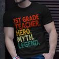 Lehrer der 1. Klasse Held Mythos Legende T-Shirt im Vintage-Stil Geschenke für Ihn
