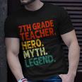 Lehrer Der 7 Klasse Held Mythos Legende Vintage-Lehrertag T-Shirt Geschenke für Ihn
