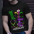 Leopard Love Nurse Life Scrub Nurse Mardi Gras Women Rn Icu T-Shirt Gifts for Him