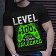 Level 100 Days Of School Unlocked Awesome Students Teachers T-Shirt Gifts for Him