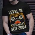 Level 18 Jahre Geburtstags Junge Gamer 2004 Geburtstag T-Shirt Geschenke für Ihn