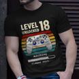 Level 18 Unlocked Male 18 Year Old Boy Birthday Bday Nage T-shirt Gifts for Him