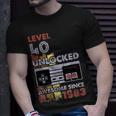 Level 40 Unlocked Gamer 40Th Birthday Gift Video Game Lovers Unisex T-Shirt Gifts for Him