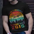 Level 7 Unlocked Awesome Since 2016 7 Year Gamer Birthday T-shirt Gifts for Him