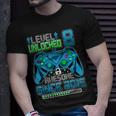 Level 8 Unlocked Awesome Since 2015 Video Game Birthday Unisex T-Shirt Gifts for Him