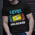 Level 8 Unlocked Gamer 8Th Birthday Video Game Lovers Unisex T-Shirt Gifts for Him